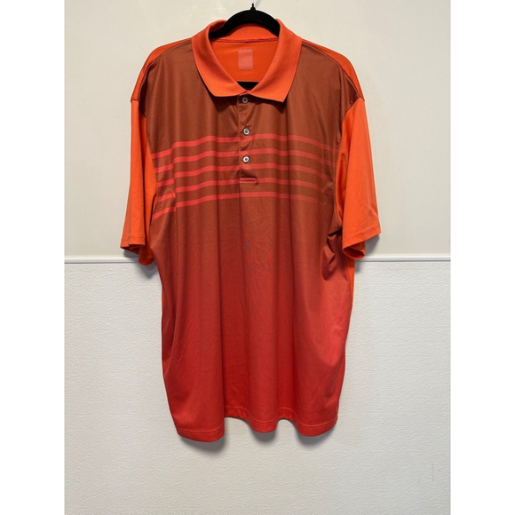 Men's Pro Tour Polo Shirt XXL Orange Red Short Sleeve Golf Casual - Picture 12 of 15